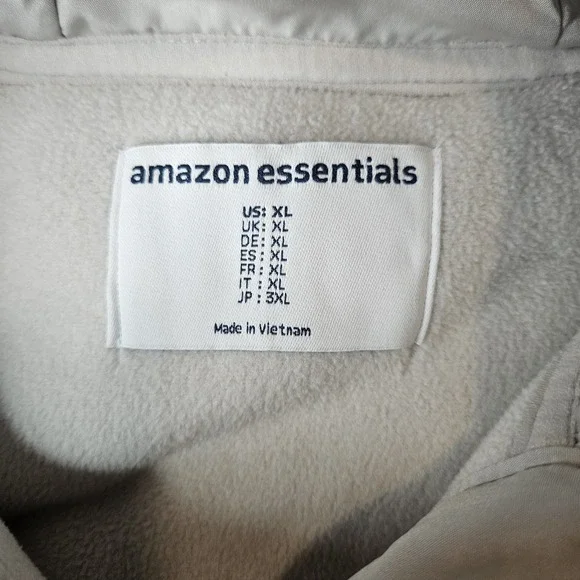 NWT Amazon Essentials Wimens Teddy Fleece Pullover Hoodie Sherpa Size XL Beige - Picture 3 of 6